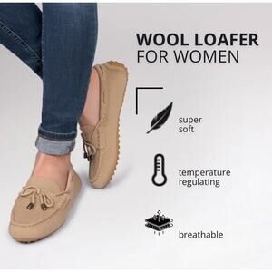Giesswein Wool Loafer Beige Women's Size 7 Barefoot, Preppy, Summer